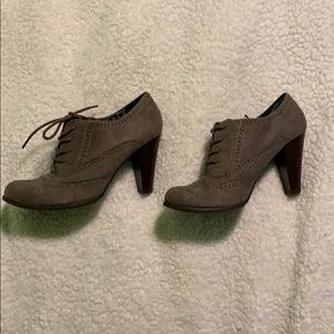 Brown lace ankle boots